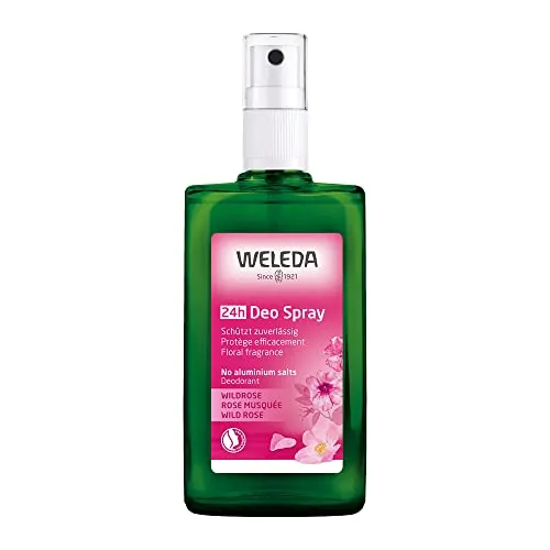 Weleda Rosen Deodorant 100 ml - Deodorant für Damen, 100 ml, mit langanhaltendem Schutz gegen Körpergeruch und einem angenehmen Rosenduft. Ideal für ein frisches Gefühl den ganzen Tag.