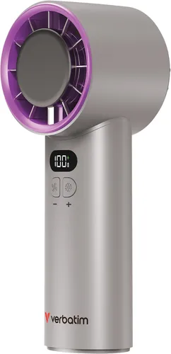 VERBATIM USB-Handventilator Cool'n'Go IceTouch grau/lila 32342