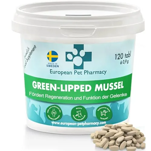 Grünlippmuschel hochdosiert 120 St - bei Gelenkbeschwerden und zur Gelenkevorsorge, rezeptfrei von European Pet Pharmacy