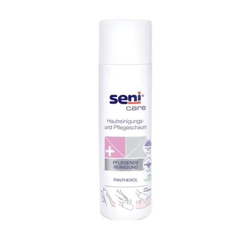 SENI CARE Hautreinigungs- und Pflegeschaum - 12 x 500 ml - Reinigungsmittel & Deodorants bei Inkontinenz, sanfte Reinigung und Pflege für empfindliche Haut, ideal für die tägliche Anwendung.