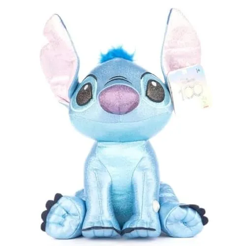 Stitch Glitter Kuscheltier mit Sound - Lilo und Stitch - Stofftier & Teddybären: Plüsch Stitch mit Musik, perfekt für Disney-Fans und als besonderes Jubiläumsgeschenk zu 100 Jahren Disney!