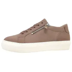Gabor Damen Low-Top Sneaker - Bequeme Halbschuhe mit Wechselfußbett - Damen-Sneaker aus hochwertigem Rauleder und Glattleder, ideal für Freizeit und Sport. Mit praktischem Reißverschluss und flachem Absatz für optimalen Tragekomfort.