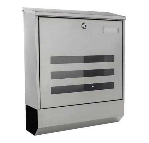 Profirst Wandbriefkasten Mail PM 690 aus Edelstahl - Eleganter Wandbriefkasten in silberfarbenem Edelstahl, ideal für den Außenbereich. Mit zwei Schlüsseln und einfachem Montagematerial ausgestattet, bietet er Sicherheit und Stil für Ihr Zuhause.