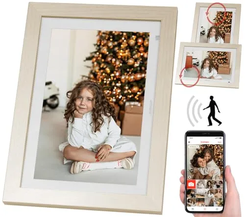 Somikon Digitaler Fotorahmen: WLAN-Bilderrahmen, 25,7 cm / 10,1