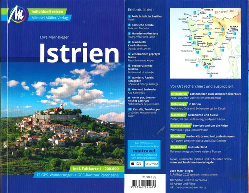 Istrien - Reiseführer Michael Müller Verlag - Lore Marr-Bieger - NEU 2023 Karte
