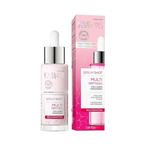 Eveline Cosmetics Face Therapy Professional Multi-Peptid Anti-Aging Serum Shot für Gesicht, Hals & Dekolleté mit 12 biomimetischen Peptiden