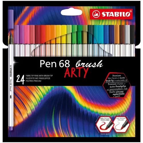 STABILO Pen 68 brush ARTY Filzstifte 24 St.