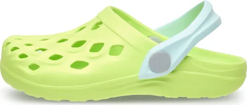 Ladeheid Clogs Kinder Schuhe für Mädchen und Jungen leichte Gartenclogs Gartenschuhe Kinder LA-CA-14 (Pistazien, 27/28 EU)
