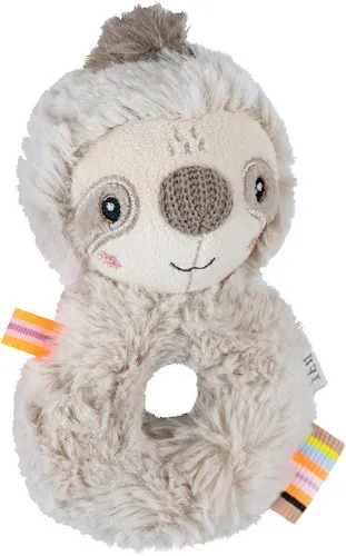 Fehn Ring-Greifling Faultier – Motorik-Spielzeug mit Rassel – fördert spielerisch das frühkindliche Lernen – treuer Begleiter für Babys und Kleinkinder ab 0+ Monaten