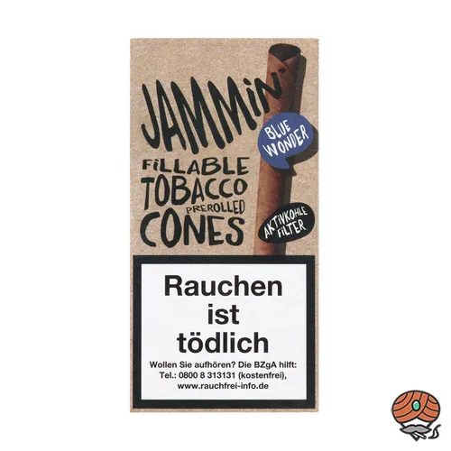 Jammin' Tobacco Cones Blue Wonder - Beere mit Aktivkohlefilter, 2 Fillable Cones