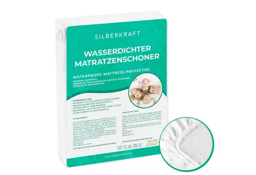 Encasing Matratzenbezug Anti-Milben – Allergiker-Bettwäsche Silberkraft 140 cm - Stillzubehör, milbendicht und atmungsaktiv, schützt effektiv vor Allergenen und Flüssigkeiten für eine gesunde Schlafumgebung.