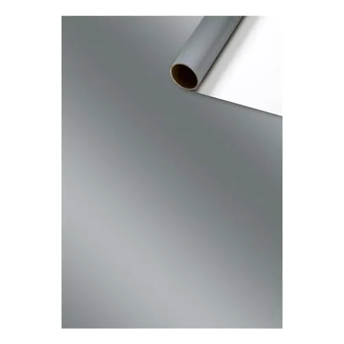 Geschenkpapier - Röllchen - 70cm x 10m - Silber - Kurzrolle - Uni Plain - Verbraucherrolle