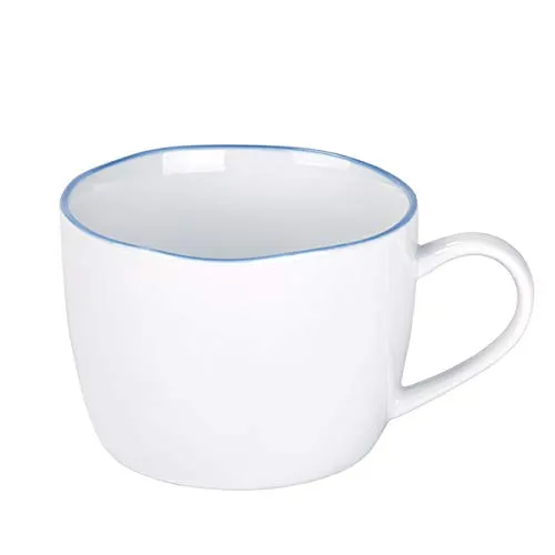 Lambert [A1] Piana Kaffee-/TEETASSE WEIß Rand HELLBLAU von Lambert