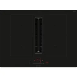 Siemens Induktionskochfeld ED711HQ26E iQ500 mit Dunstabzug - Kochfeld mit integriertem Dunstabzug, 4 Kochzonen und innovativem Downdraft-Lüftungssystem für effizientes Kochen und optimale Luftqualität.