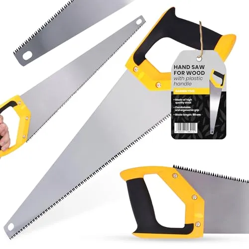 Handsäge Säge 500 mm Fuchsschwanz Holzsäge Baumsäge Sägeblatt Bausäge Gartensäge Gehärteter Scharfe Präzisionszähne Mehrzwecksäge Metallsäge mit Rutschfester Griff