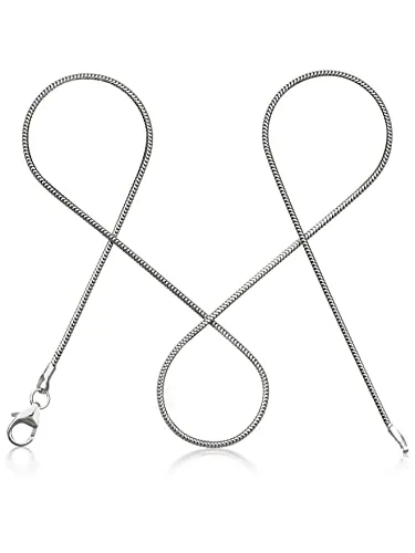 modabilé Schlangenkette Damen Halskette 925er Sterling Silber (42cm 1,2mm breit) Silberkette 925 ohne Anhänger Silberne Kette für Frauen Ketten Kurz