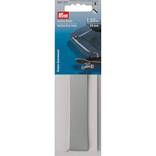Prym 907251 Reflex-Band 20 mm selbstklebend, Silberfarbig