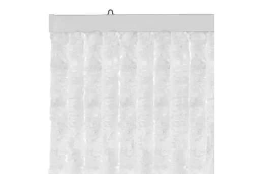 Flauschvorhang Weiss aus Chenille 90 x 200 cm - Vorzelte - Insektenschutz und Sichtschutz für Camping und Wohnwagen, ideal für entspannte Tage im Freien.