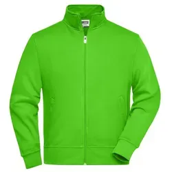 Sweatjacke JN836 - James & Nicholson Lime-Green XL - Funktionsjacke mit Stehkragen und Reißverschluss, bietet hohen Tragekomfort und ist in vielen Farben erhältlich - ein Must-Have für Modebegeisterte!