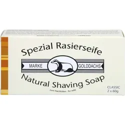 Rasierseife Classic 2er Pack Golddachs - Rasur- & Bartpflege, hochwertige Rasierseife für eine sanfte und gründliche Rasur, perfekt für anspruchsvolle Männer.