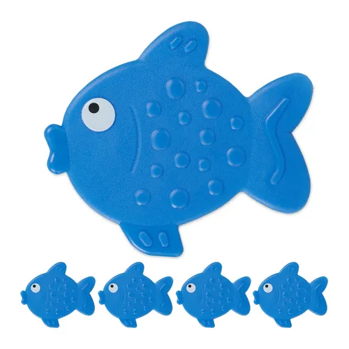 Antirutsch sticker badewanne Duschsticker Rutschstopper PVC blau 5 Stück