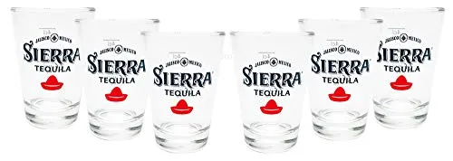 Sierra Tequila Shotglas Shotgläser Glas Gläser 2 und 4cl geeicht - 6er Set