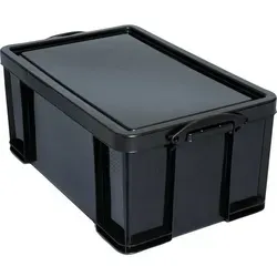 Really-Useful-Box Aufbewahrungsbox 64BK, 64L - Robuste Aufbewahrungsbox mit Deckel, stapelbar und temperaturbeständig von -15 bis +80 Grad. Ideal für Haushalt, Büro und Werkstatt.