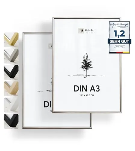Heimlich® Bilderrahmen A3 Silber 2er-Pack in silber von Heimlich