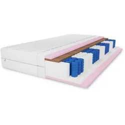 Taschenfederkernmatratze 7 ZONEN Comfort - MARPUR, Härtegrad H3/H4 - Matratze mit 12 cm Taschenfederkern und antiallergischem Bezug, ideal für individuellen Schlafkomfort. Wendematratze für Sommer und Winter, waschbar und mit atmungsaktiven Eigenschaften.