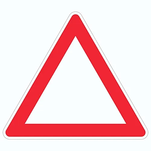 Aufkleber Dreieck Vorfahrt gewähren D300mm - Universal-Aufkleber aus hochwertiger, langlebiger Klebefolie mit UV- und witterungsbeständigem Schutzlaminat – ideal für langfristige Anwendungen im Außenbereich.