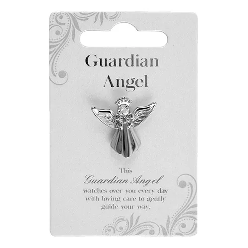 Gedenk Schutzengel Anstecknadel Silberfarben - Schutzengel in silber von Xpressions 4 U