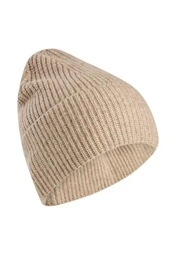 camel active Damen Strickmütze aus weichem Material Karamell - Strickmütze für Damen aus weichem Grobstrick, bietet ein wärmendes Tragegefühl an kühlen Tagen und zusätzlichen Komfort durch den Umschlag.