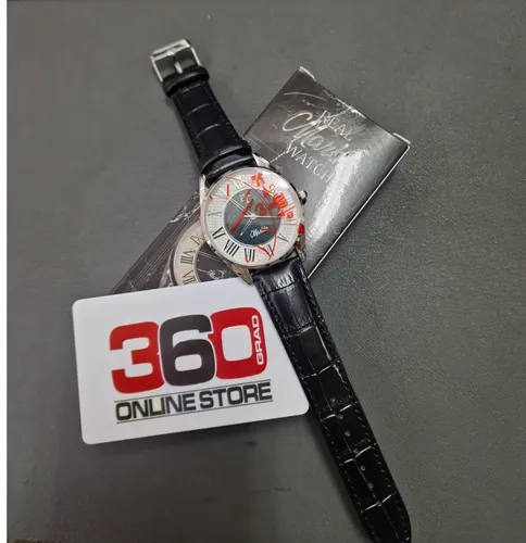 Armbanduhr ET Real Marble Schwarzes Lederarmband