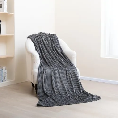 Paco Home Kuscheldecke Flauschig Wohnzimmerdecke Überwurfdecke Kuschelige Couchdecke Bett Weiche Decke Wohndecke Sofa, Farbe:Anthrazit, Größe:150x200cm