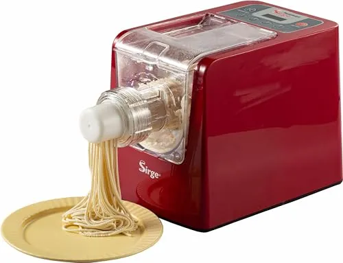 Sirge PASTAMAGIC Frische Nudelmaschine – 22 Matrizen für köstliche Pasta - Nudelmaschinen für frische Pasta, 22 verschiedene Sorten, vollautomatisch mit nur einem Knopfdruck. Ideal für Pasta-Liebhaber, die frische Zutaten schätzen und kreative Gerichte zaubern möchten.