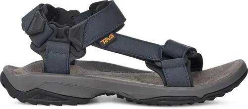 Teva Terra Fi Lite Leather Outdoorsandalen Herren - Größe 43 in total eclipse - Wanderschuhe aus weichem Wildleder mit verstellbaren Klettverschlüssen und gepolstertem Neopren für optimalen Tragekomfort bei Outdoor-Aktivitäten.