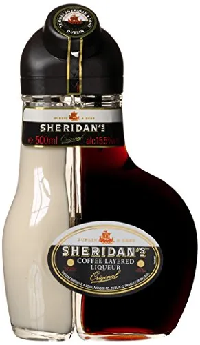 Sheridan's Coffee Layered Likör 15,5% Vol. 0,5l - Likör & Kräuterschnaps, exquisiter Kaffee-Likör mit einzigartiger Schichtung für ein beeindruckendes Geschmackserlebnis.