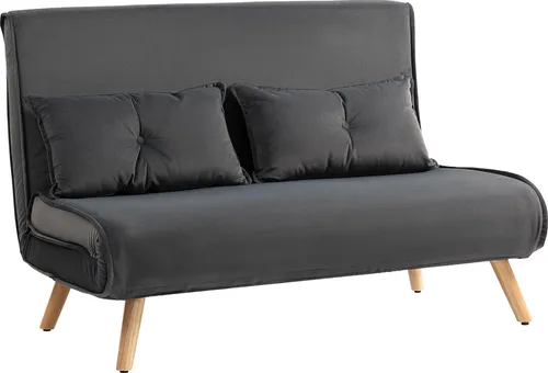 HOMCOM Schlafsofa 3 in 1 - Sofas & Couches: Verwandelt sich dank Klick-Klack-Mechanismus mühelos in ein Bett und bietet dank 5-stufig verstellbarer Rückenlehne höchsten Komfort für kleine Räume.
