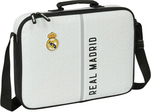 Safta 612454385, Messenger Bag, Reißverschluss, Schwarz, Weiß, Einfarbig, Schwarz, Schwarz