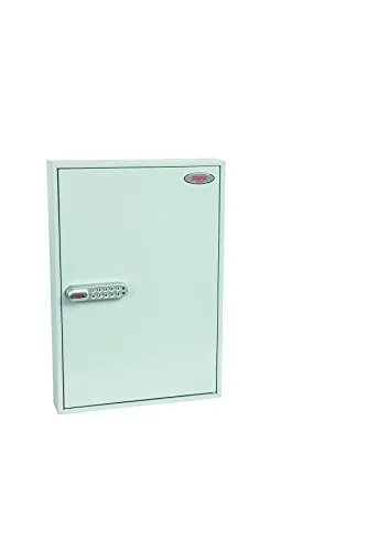Phoenix Schlüsselkasten KC0600 KC0603E mit 100 Haken in Grau - Der PHOENIX COMMERCIAL Schlüsselkasten bietet Platz für bis zu 100 Schlüssel und überzeugt durch seine robuste Bauweise. Ideal für die sichere Aufbewahrung von Schlüsseln in Unternehmen.
