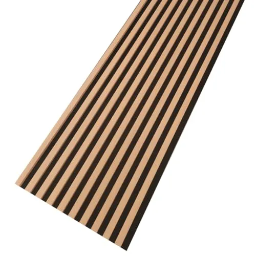 MEBANO. Akustikpaneele Holz 240 x 53 cm, Farbe: Eiche Sonoma Wandpaneele, Holzpaneele Wand, Moderne Lamellenwand auf Filz, MDF Wandverkleidung