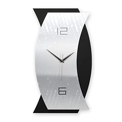 Kreative Feder 3D Designer-Wanduhr Silver Light in silber von Kreative Feder
