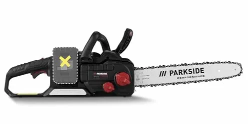 PARKSIDE PERFORMANCE® 40V Akku Kettensäge PPKSA 40 Li B2 - Sägen, leistungsstarke Akku-Kettensäge mit 38 cm Schnittlänge, ideal für kabelloses Arbeiten im Garten und beim Holzschnitt.
