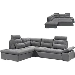 Ecksofa mit Liegefunktion - Dunkelgrau-Anthrazit - Sofa mit praktischem Liegefunktion und stilvollem Design, ideal für gemütliche Abende. Perfekt für Ihr Wohnzimmer und bietet Platz für die ganze Familie.