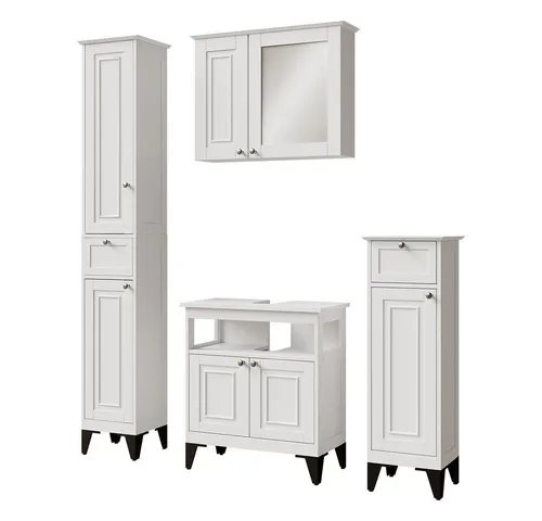 Vicco Badmöbel-Set Vanity, Weiß, 4 Teile von Vicco