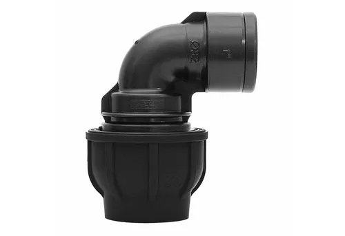 GEBO Steckfitting, PE Verschraubung Winkel mit Klemmverschraubung