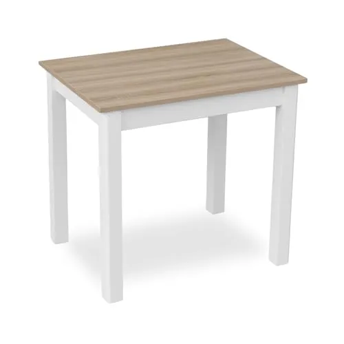 Metdrew Esstisch aus Holz | 90x60 | holztisch | für 2 Personen | klein Tisch | Skandinavischer Stil | aus Kiefernholz | küchentisch | Tischplatte: Sonoma Eiche