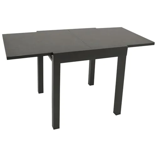 DEGAMO Balkontisch Livorno - Ausziehbar und Wetterfest - Esstisch aus Aluminium und Sicherheitsglas in stylischer Keramikoptik, ideal für Balkone mit Platzbedarf. Ausziehbar von 70x70cm auf 140cm, robust und witterungsbeständig.