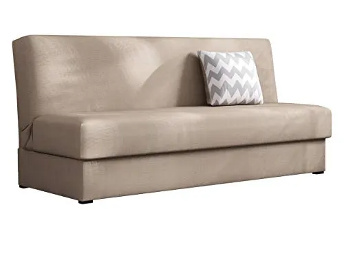 MIRJAN24 Schlafsofa Adela Mini mit Bettkasten - Schlafsofa mit Schlaffunktion und Bettkasten, ideal für kleine Räume. Maße: 175x80x80 cm, Schlaffläche 175x105 cm. Praktischer Aufklappmechanismus und stilvolles Design.