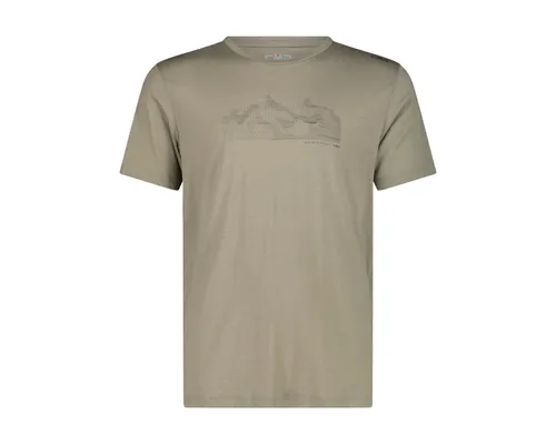 CMP Herren Shirt MAN T-SHIRT - T-Shirt aus Performance Merino, ideal für Freizeit und Abenteuer. Atmungsaktiv und thermoregulierend dank der Kombination aus Kunstfasern und Merinowolle.